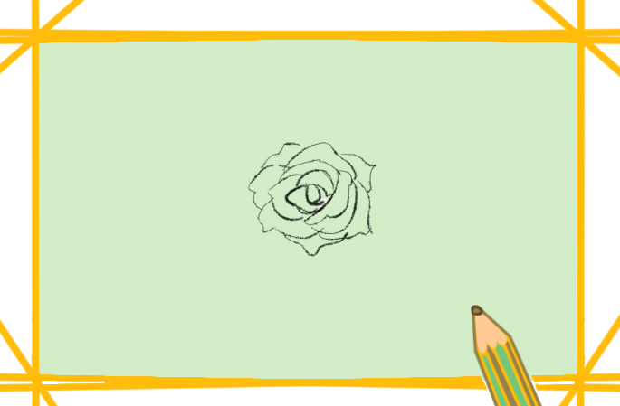 美丽的蔷薇简笔画图片教程