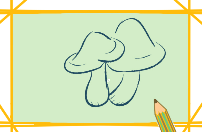 娇嫩的蘑菇简笔画图片教程