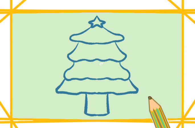 圣诞节的圣诞树简笔画图片教程