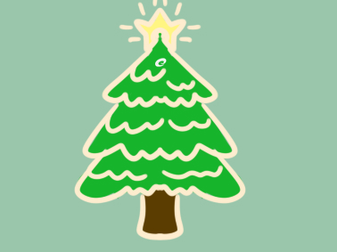 简单的圣诞树简笔画原创教程