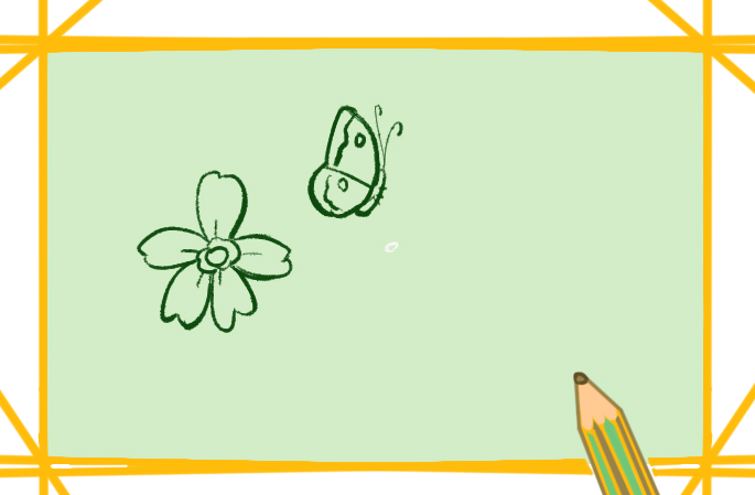 蝴蝶与花简笔画要怎么画