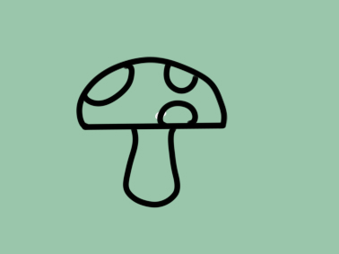 路边的蘑菇简笔画要怎么画