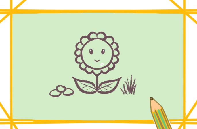 植物向日葵简笔画图片教程
