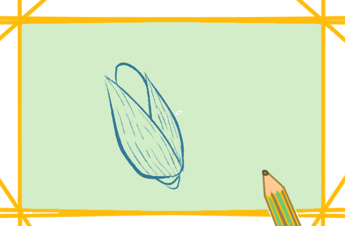 漂亮的玉米上色简笔画要怎么画
