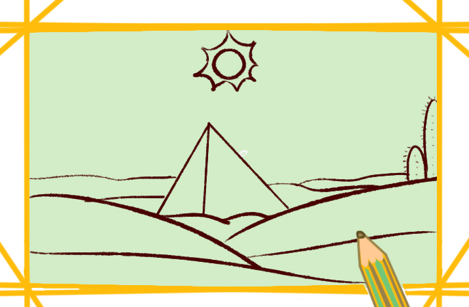 沙漠里的金字塔简笔画要怎么画金字塔简笔画