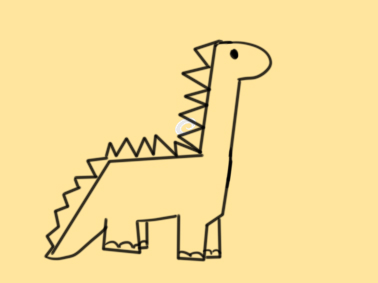 可爱的食草恐龙简笔画要怎么画