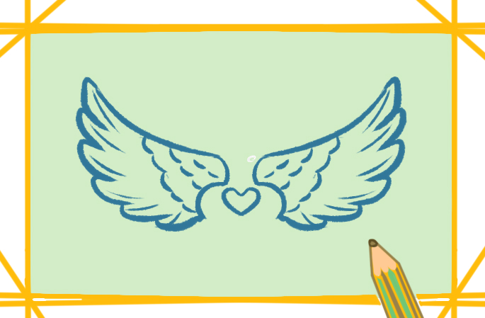 天使的翅膀上色简笔画要怎么画