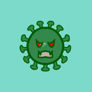 可怕的新型冠状病毒简笔画怎么画