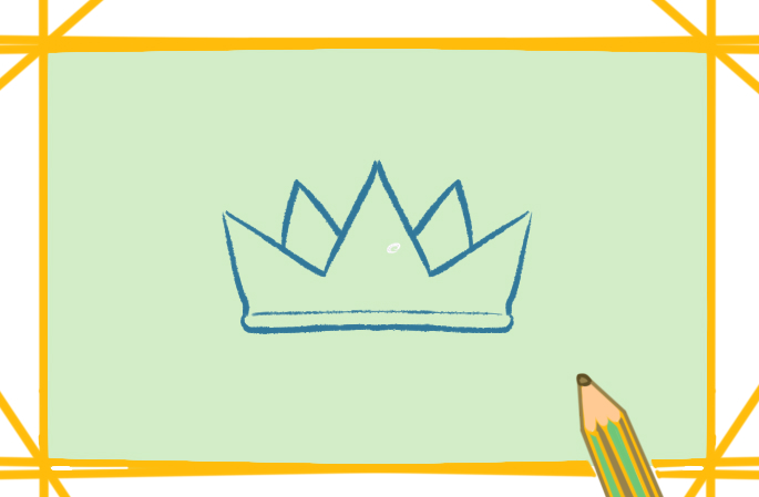耀眼的王冠上色简笔画图片教程