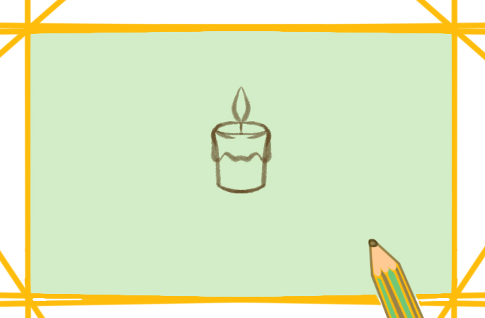 朴素的蜡烛简笔画要怎么画简笔画原创教程步骤