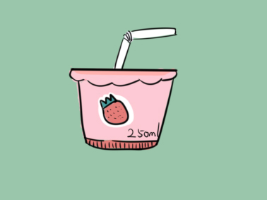 草莓酸奶简笔画要怎么画