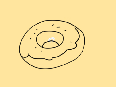 超简单的甜甜圈简笔画步骤图