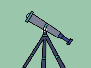 天文望远镜上色简笔画图片教程