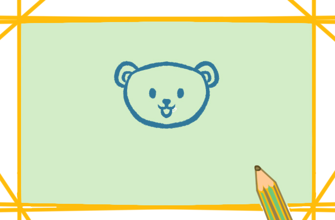 漂亮的玩具熊上色简笔画图片教程