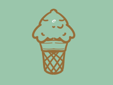 甜蜜的冰淇淋小学生简笔画要怎么画