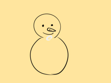 超简单的雪人简笔画原创教程步骤
