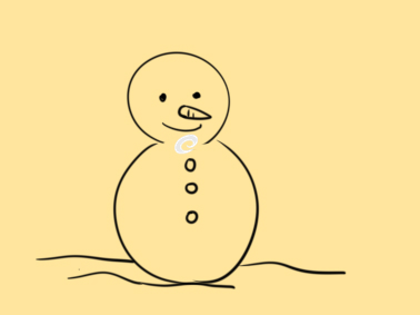 超简单的雪人简笔画原创教程步骤