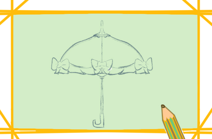 漂亮的小雨伞简笔画图片教程