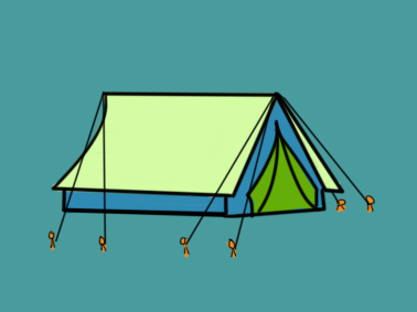 野外帐篷上色简笔画图片教程