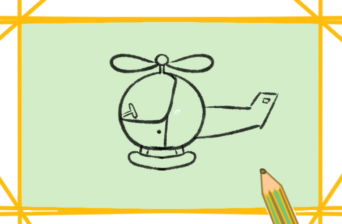 好看的直升飞机上色简笔画要怎么画