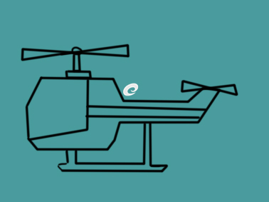 卡通的直升飞机简笔画要怎么画
