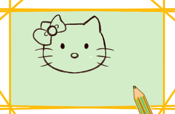 卡通凯蒂猫简笔画图片教程