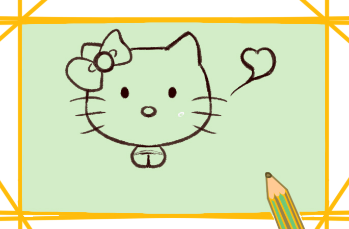 可爱的Hello Kitty简笔画要怎么画 Hello Kitty简笔画