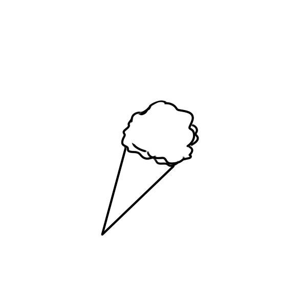 好吃的冰淇淋儿童简笔画步骤图
