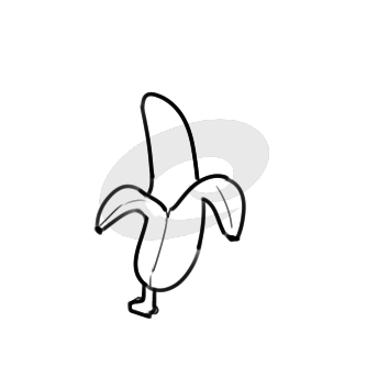 美味的香蕉简笔画手绘步骤图