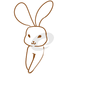 又简单又好看的童话兔子简笔画