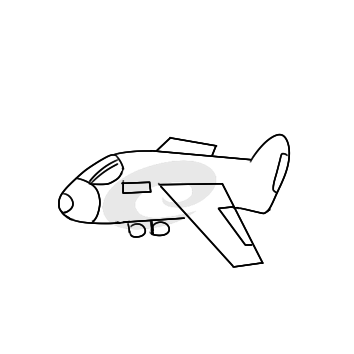 卡通飞机简笔画要怎么画