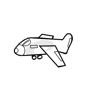 超简单的大飞机简笔画步骤图