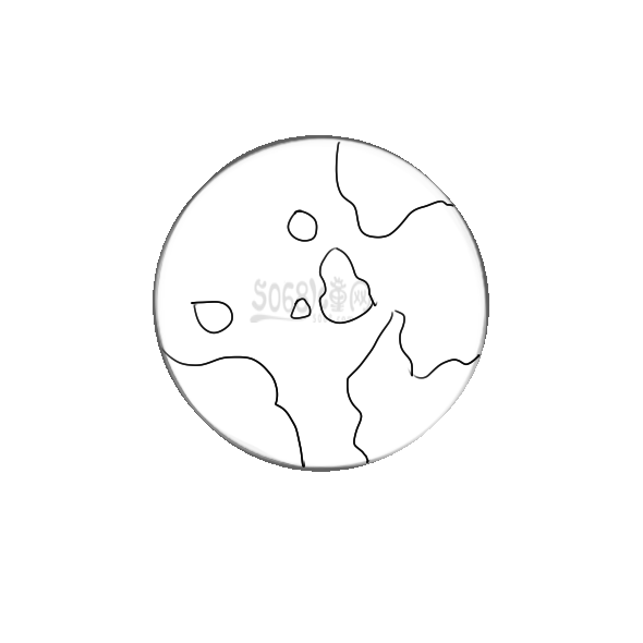 超简单的地球简笔画