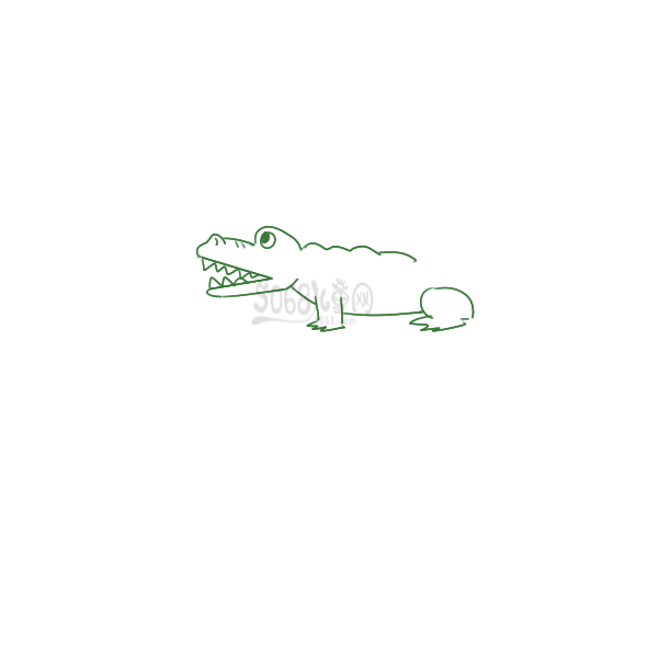胖嘟嘟的鳄鱼要怎么画