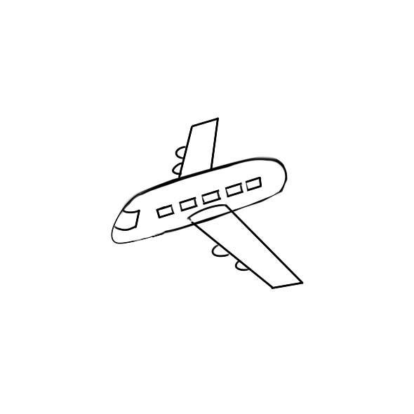 超简单的飞机儿童简笔画大全
