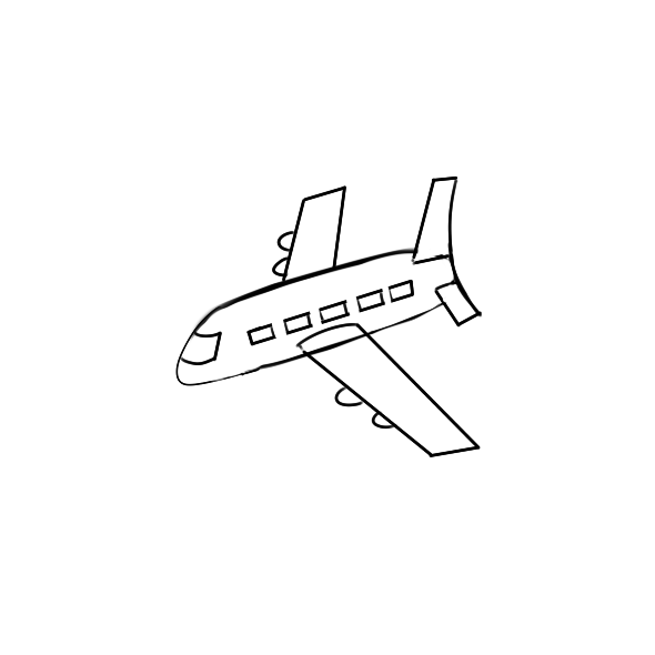 超简单的飞机儿童简笔画大全