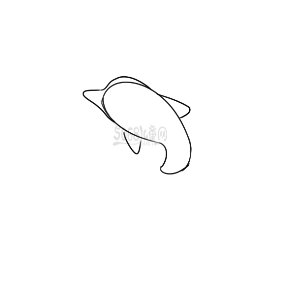 又简单又好看的海豚简笔画