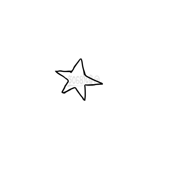 超简单的海星简笔画步骤图