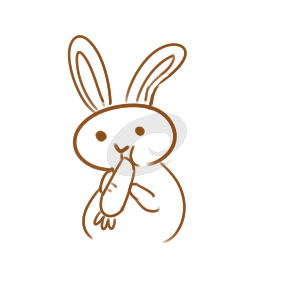 吃胡萝卜的兔子简笔画要怎么画