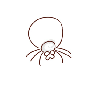 超简单的小黑蛛简笔画原创教程步骤