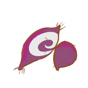 漂亮的紫薯简笔画原创教程
