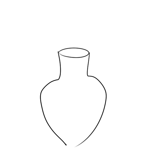 美术课上的花瓶怎么画