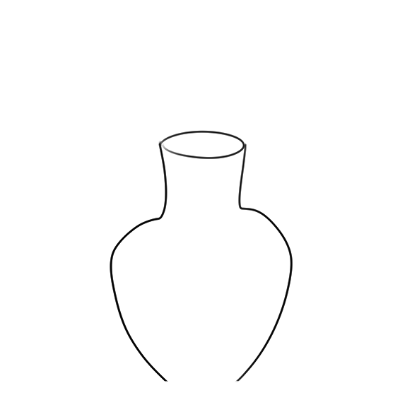 美术课上的花瓶怎么画