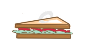 蔬菜三明治简笔画要怎么画