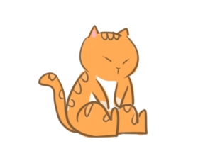 忧郁的橘猫简笔画怎么画