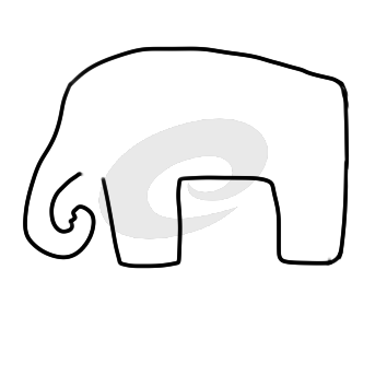卡通大象简笔画要怎么画 超简单的儿童画教程