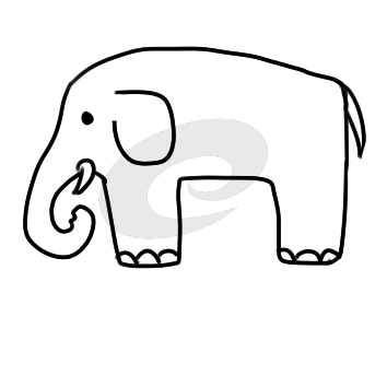 卡通大象简笔画要怎么画 超简单的儿童画教程