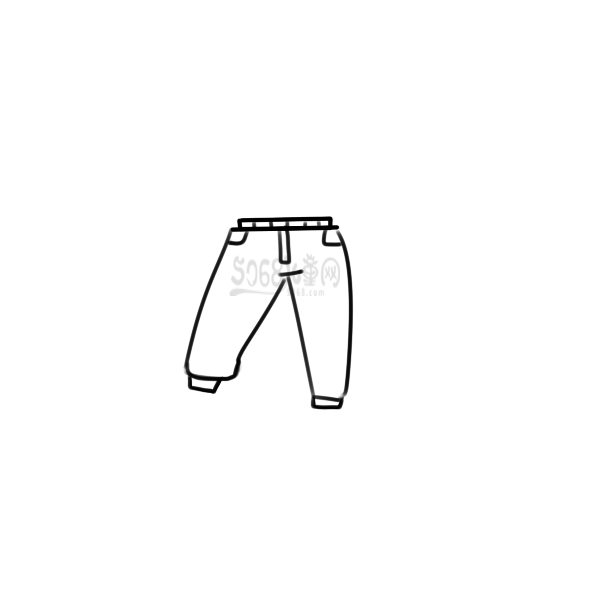 超容易画的裤子简笔画步骤图