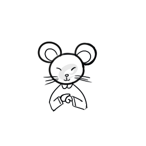 鼠年老鼠拜年简笔画手绘教程