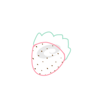 清新的草莓简笔画要怎么画